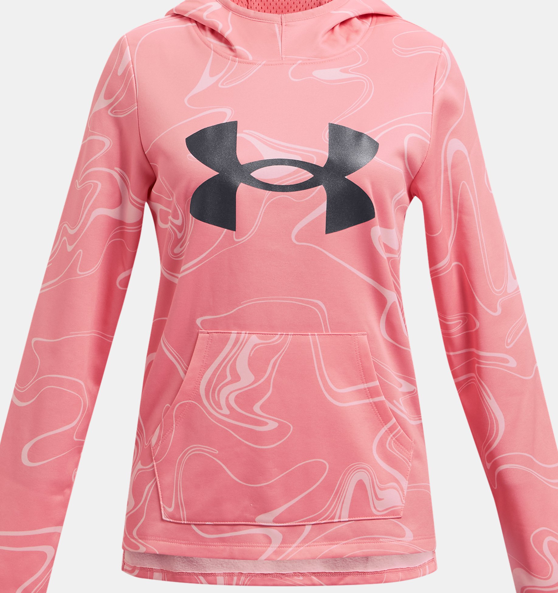 Girls' Armour Fleece® Printed Hoodie, Pink, pdpZoomDesktop image number 0